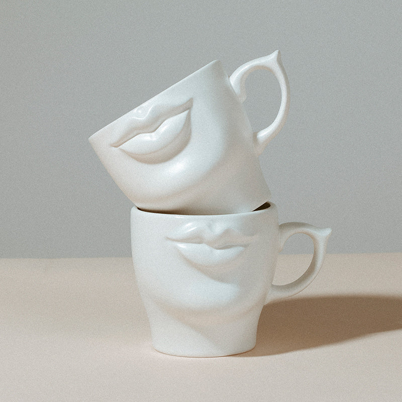 Stone Stereo Lips Coffee Cup