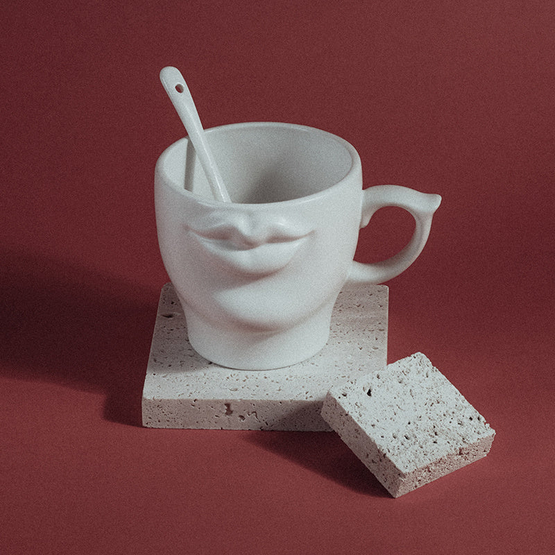 Stone Stereo Lips Coffee Cup