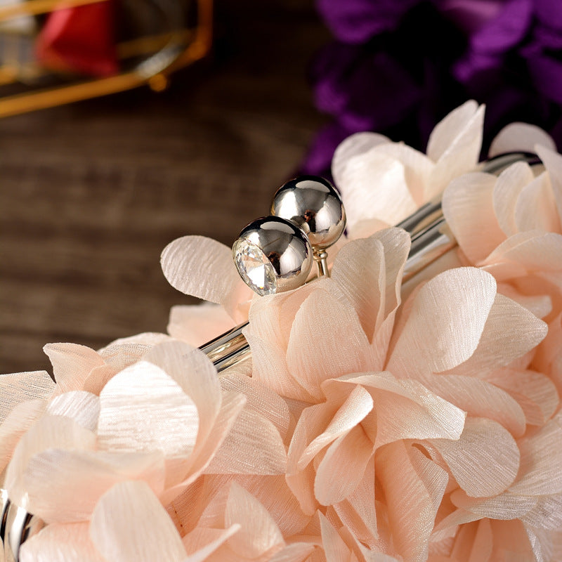 3D Bridal Flower Clutch