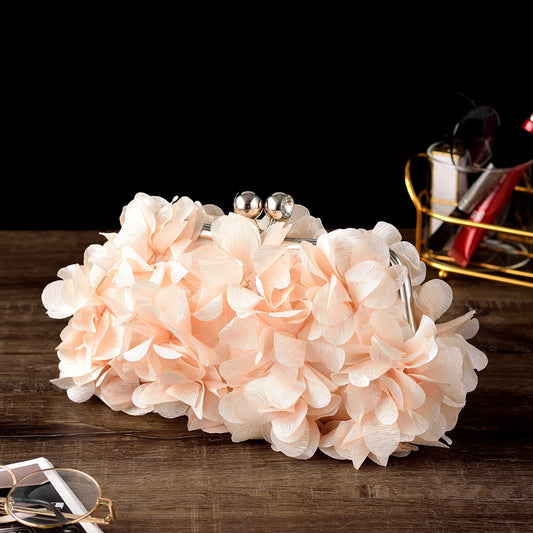 3D Bridal Flower Clutch