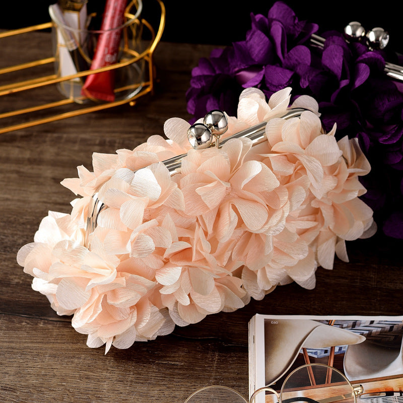 3D Bridal Flower Clutch