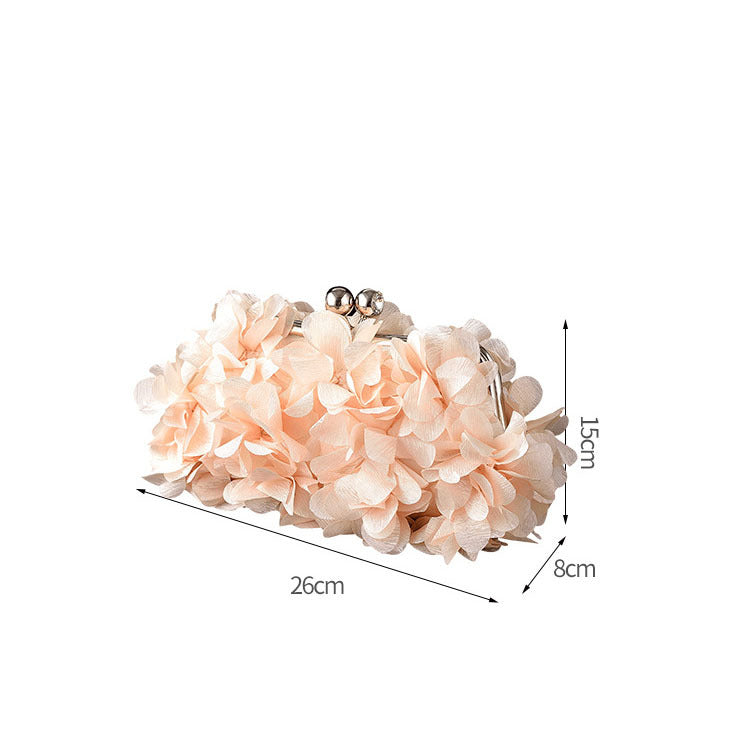 3D Bridal Flower Clutch